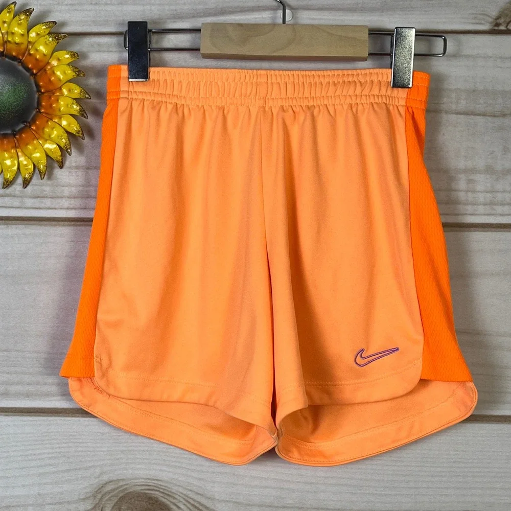 Nike Dri Fit Kids‎ Orange Athletic Shorts Size S Small Girls